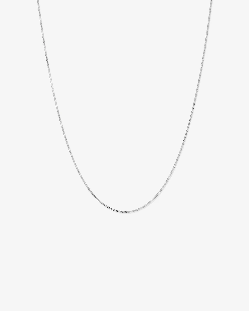 60cm (17") 1.44mm Width Solid Diamond Cut Curb Chain in 10kt Gold