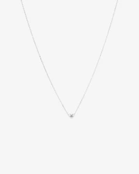 Mini Heart Necklace with .004TW of Diamonds in Silver