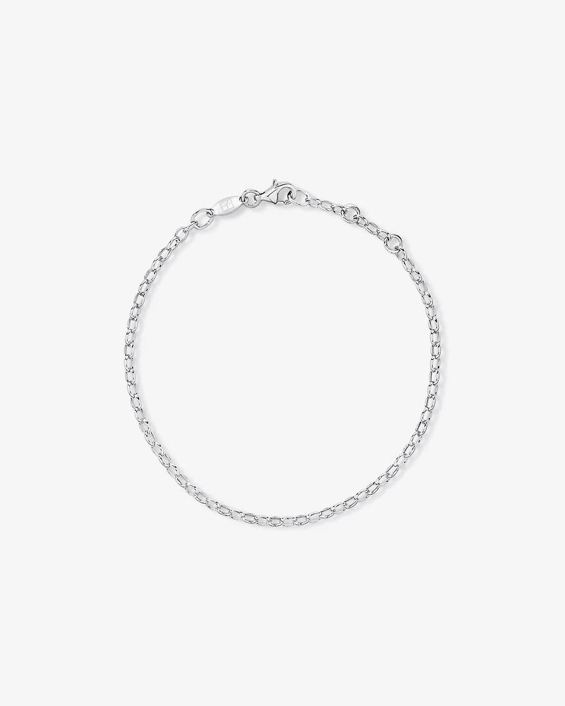 Round Belcher Bracelet in Sterling Silver