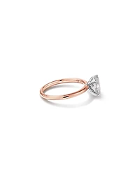 1.25 Carat TW Oval Laboratory-Grown Diamond Solitaire Engagement Ring 14kt Rose and White Gold