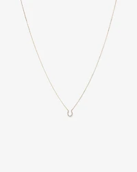 Horseshoe Necklace with 0.10 Carat TW of Diamonds in 10kt Yellow Gold