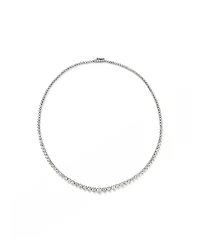 10.00 Carat TW Graduated Diamond Riviera Tennis Necklace in 18kt White Gold