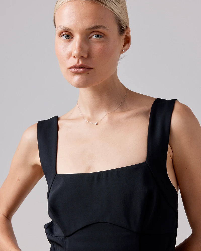 Pendentif rond TW à lunette brillante de 0,25 carat en or blanc 18 carats