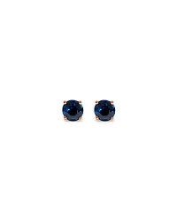 Australian Sapphire Round Stud Earrings in 10kt Rose Gold
