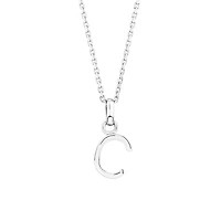 "C" Initial Pendant in Sterling Silver