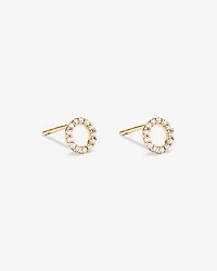 Ensemble cercle en vermeil 18 ct avec zirconiums cubiques