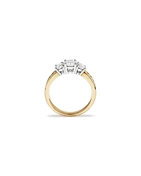 1.50 Carat TW 3 Stone Signature 101 Diamond Ring in 14kt Yellow and White Gold
