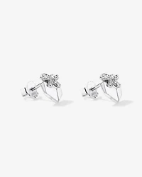 Present Stud Earrings with Cubic Zirconia in Sterling Silver