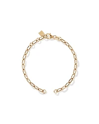 18cm (7") Round Paperclip Open Pendant Bracelet in 10kt Yellow Gold