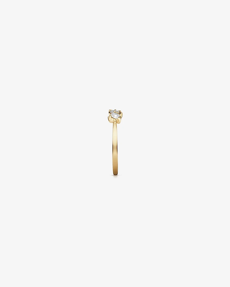 0.40 Carat TW Fancy Cut Laboratory-Grown Diamond Four Stone Ring 10kt Yellow Gold