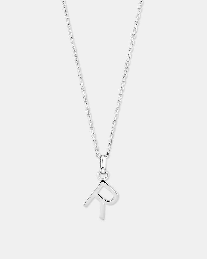 "R" Initial Pendant in Sterling Silver