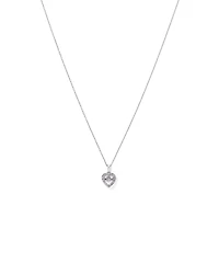 Lume Lab Heart Pendant with 0.37 Carat TW of Laboratory-Grown Diamonds in Sterling Silver