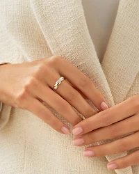 Twist Ring with 0.20 Carat TW of Diamonds in 10kt Yellow Gold