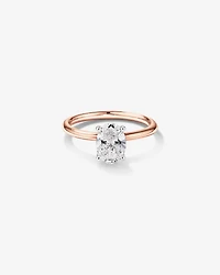 1.25 Carat TW Oval Laboratory-Grown Diamond Solitaire Engagement Ring 14kt Rose and White Gold
