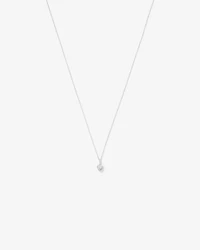 Heart Shape Cubic Zirconia Halo Pendant Necklace in Sterling Silver