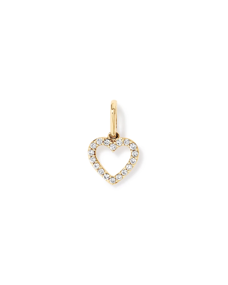 0.10TW Diamond Heart Pendant in 10kt Gold