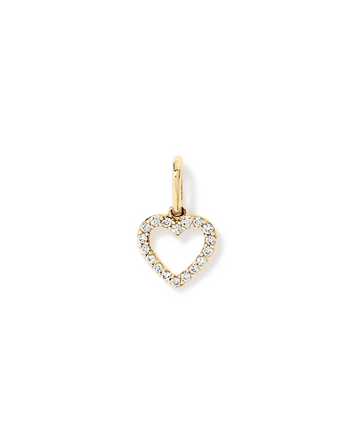 0.10TW Diamond Heart Pendant in 10kt Gold