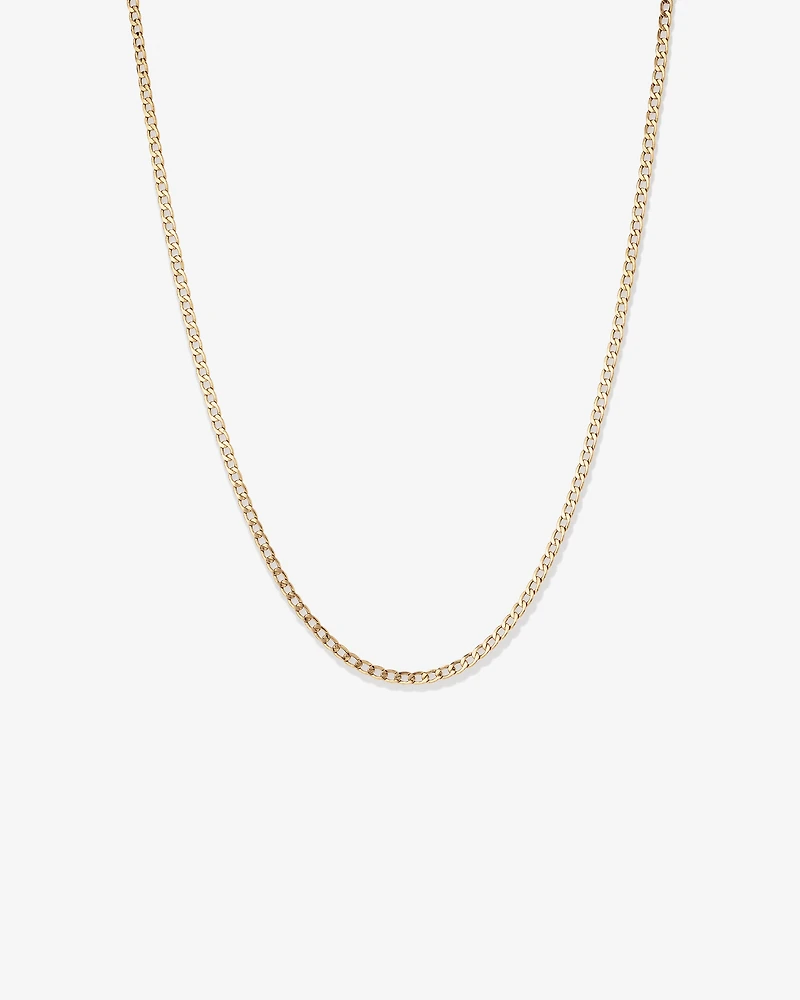50cm (20") Semi Solid Curb Chain in 10kt Yellow Gold