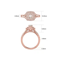 Bridal Set with 1.18 Carat TW of Diamonds in 14kt Rose Gold
