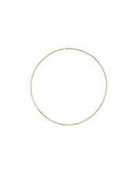 55cm (22") 3mm Width Solid Flat Bevelled Curb Chain in 10kt Yellow Gold