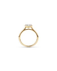 1.25 Carat TW Round Brilliant Laboratory-Grown Diamond Solitaire Bezel Set Engagement Ring 14kt Yellow Gold