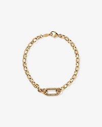 Connecteur pendentif trombone torsadé en or jaune 10 carats