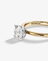 1.00 Carat TW Round Brilliant Diamond Solitaire Engagement Ring in 14kt White and Yellow Gold