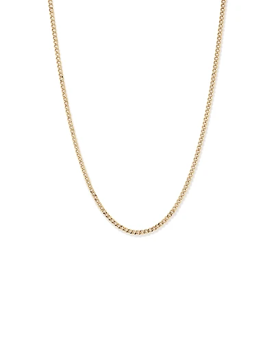 50cm (20") 3.75mm Width Semi Solid Diamond Cut Curb Chain in 10kt Yellow Gold