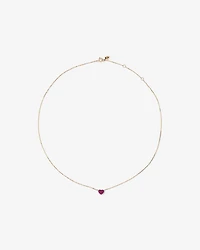 Ruby Pave Heart Pendant in 10kt Yellow Gold
