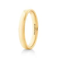 Half Round Wedding Band 10kt Yellow Gold