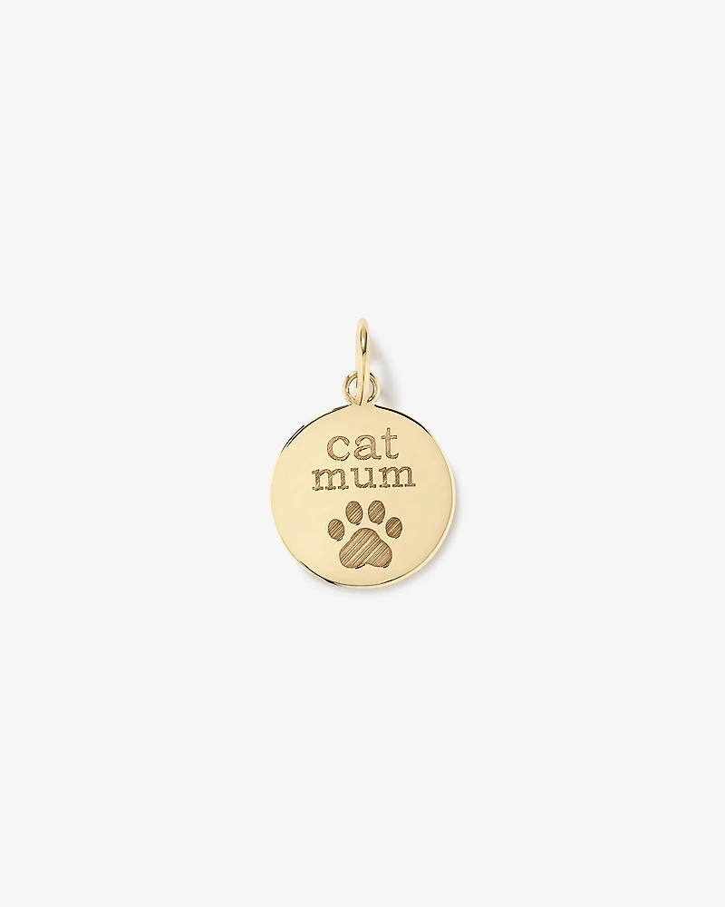 Pendentif gravable Cat Mum en or jaune 10kt
