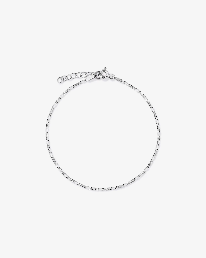 19cm (7.5") 1.4mm Figaro Bracelet in Sterling Silver