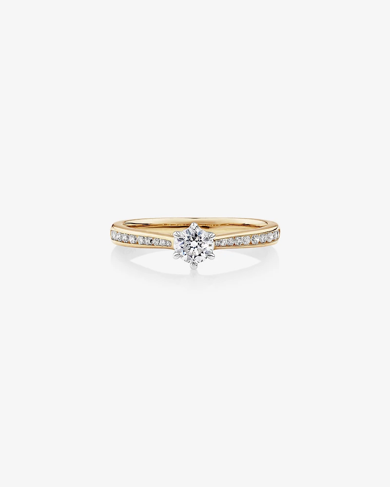 Ring with 0.48 Carat TW of Diamonds in 14kt Yellow & White Gold