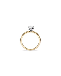 Bague de Fiançailles Solitaire en Diamant Taille Ovale 1,00 Carat TW en Or Blanc et Jaune 14 kt
