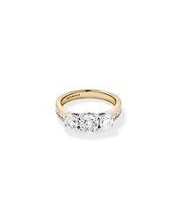 2.00 Carat TW Three Stone Round Brilliant Diamond Engagement Ring in 14kt Yellow and White Gold