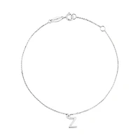 19cm (7.5") Z Initial Bracelet in Sterling Silver