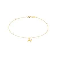 19cm (7.5") H Initial Bracelet in 10kt Yellow Gold