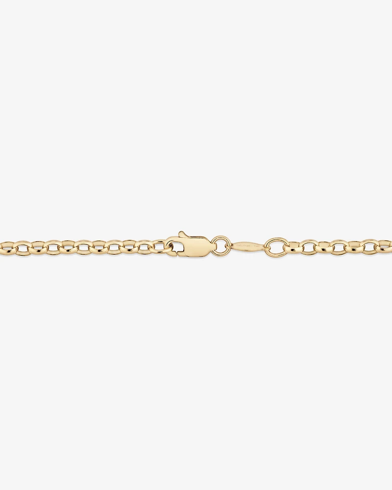 Chaîne belcher ovale de 55 cm en or jaune 10 K