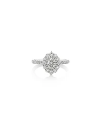 Sir Michael Hill Designer Oval Engagement Ring with 0.92 Carat TW Diamonds in 18kt White Gold
