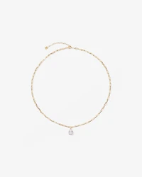 2.00 Carat TW Laboratory-Grown Diamond Pear Solitaire Pendant in 10kt Yellow Gold