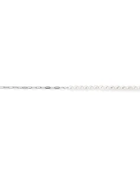 Half Cultured Freshwater Pearl Half Paperclip Chain Bracelet in Sterling Silver