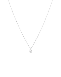 0.25 Carat TW Diamond Solitaire Pendant in 18kt White Gold