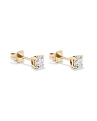 0.60 Carat TW Round Brilliant Laboratory-Grown Diamond Solitaire Stud Earrings in 10kt Yellow Gold