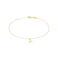19cm (7.5") Y Initial Bracelet in 10kt Yellow Gold