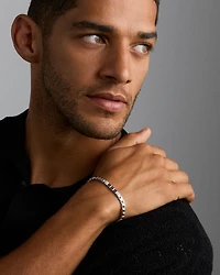 Men's 0.50 Carat TW Black and White Diamond Tennis Bracelet in Sterling Silver