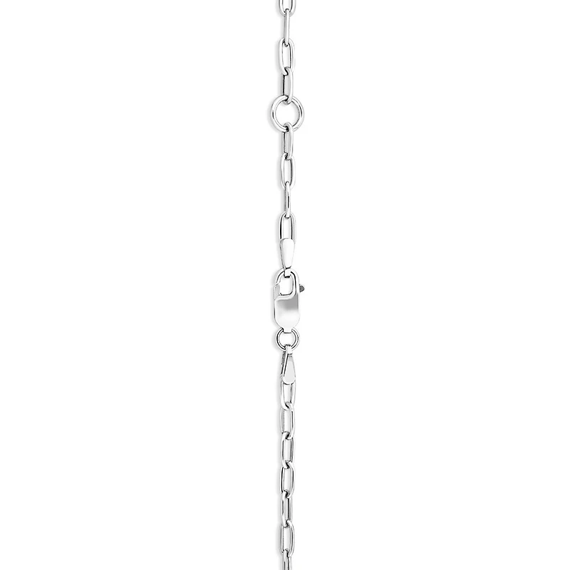 Bracelet à maillons de forme rectangulaire de 2,2 mm de large en or blanc 10 carats