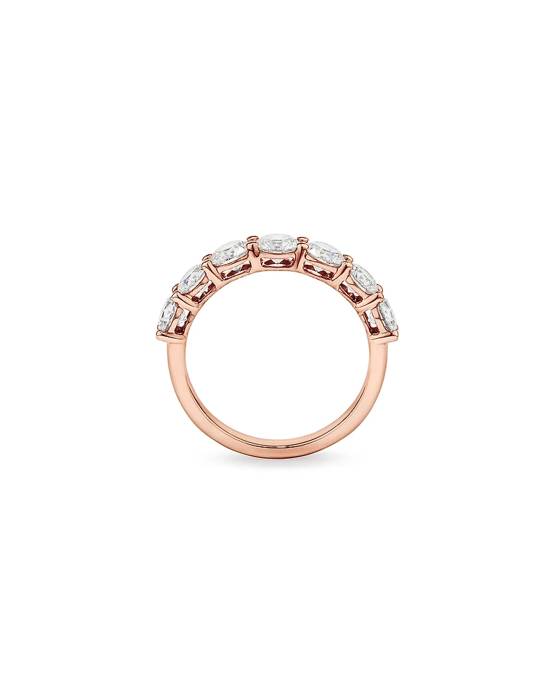 2.00 Carat TW Round Brilliant Laboratory-Grown Diamond Wedding Ring in 14kt Rose Gold