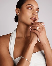 1.00 Carat TW Canadian Diamond Solitaire Stud Earrings in 18kt White Gold