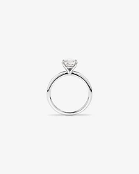Bague De Fiançailles Solitaire En Diamant Laboratoire Rond Brillant 1,50 Carat Poids Total Or Blanc 14 Carats