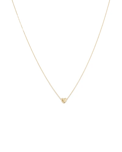 Heart Slider Necklace in 10kt Yellow Gold